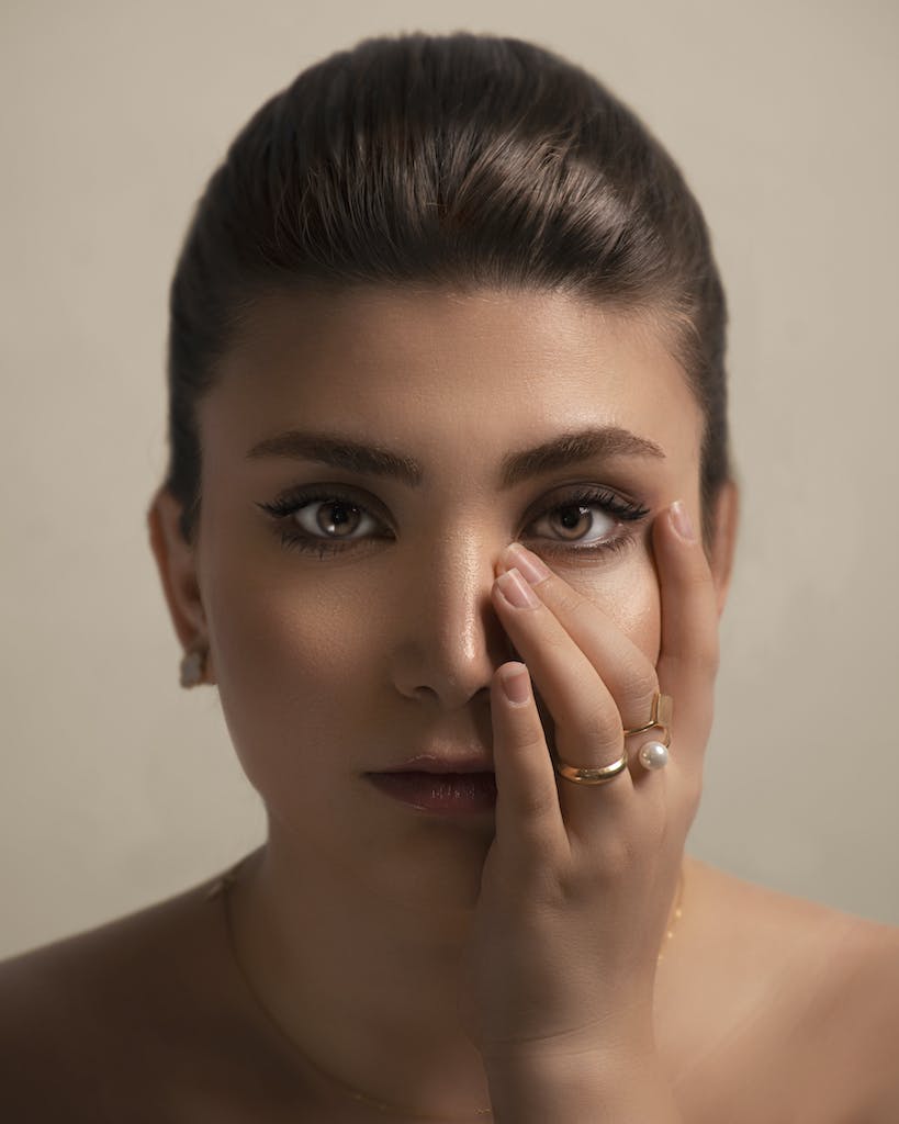 Face of a Woman with Hazel Eyes